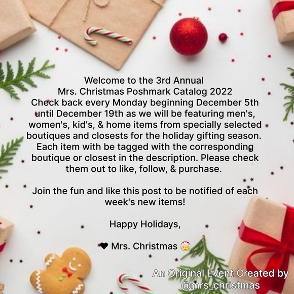 CLOSED Until Christmas 2024 Mrs. Christmas Poshmark Catalog - Picture 2 of 3